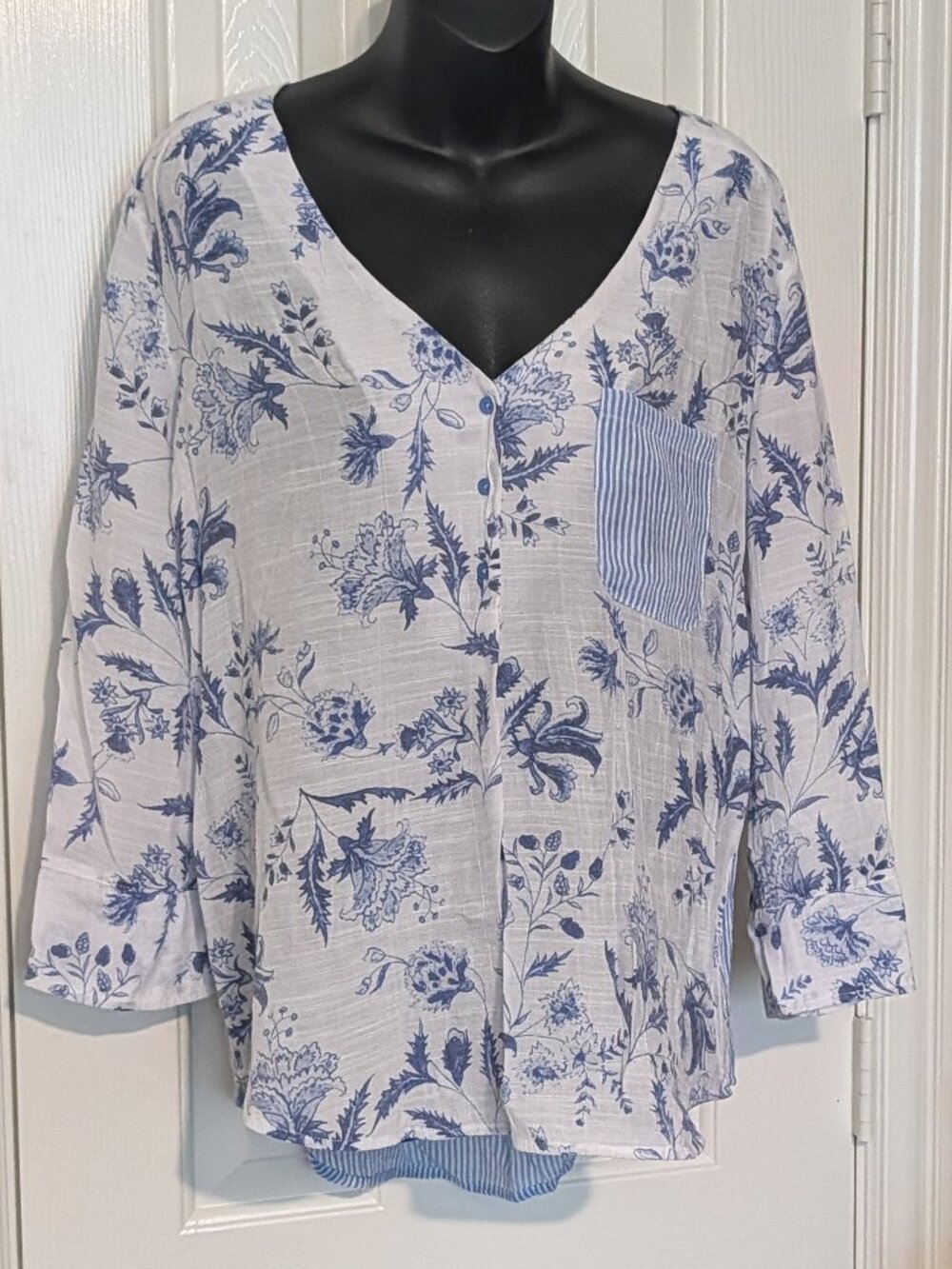 Fred David Print Blouse, Women's size XL